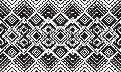 Geometric ethnic flower pattern for background,fabric,wrapping,clothing,wallpaper,batik,carpet,embroidery style.	