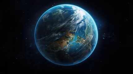 Planet Earth from space, AI generated Image