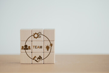 Human resource management, teamwork, brainstorming, unity of company, corporation, smart teamwork,...