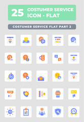 Costumer Service Flat Icon Style Design