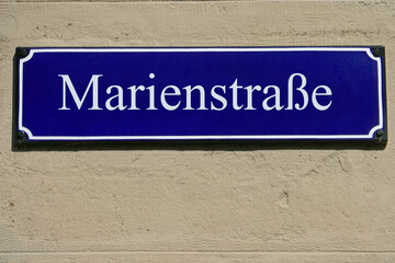 Emailleschild Marienstraße