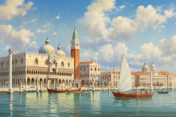 Naklejka premium A Panorama of Venice 