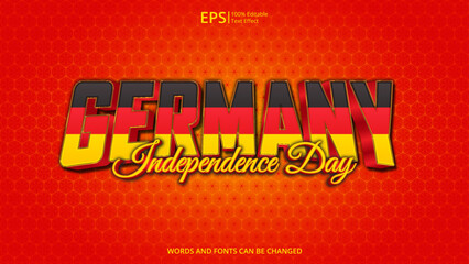 germany editable text effect with germany flag pattern suitable for poster design about holiday, Feast day or germany independence day moment