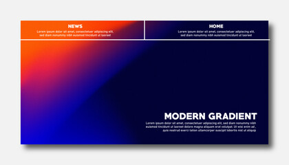 Abstract color gradient modern blurred background and film grain texture template with an elegant 