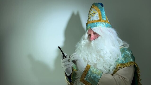 St. Nicholas invitation by phone to invite Nicholas home animator to the child santa claus is happy to address the children holiday character nicholas saint nicholas children for christmas with gifts