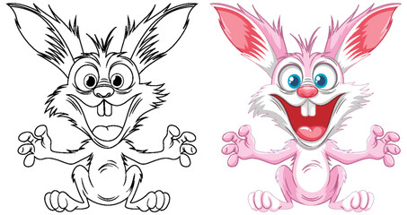 Crazy Rabbit Cartoon Freak Out
