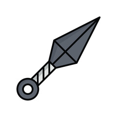 kunai icon vector design template in white background