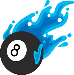 eightball flying water ball icon 