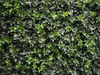 Obraz premium Gray wall with some greens and copy space background. Ai Generative