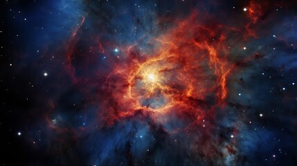 Fototapeta na wymiar The Hubble Space Telescope's palette of the Rosette Nebula in widefield