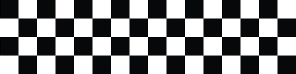 checkered seamless pattern. Endless background. Racing flag texture. squares on a black background. modern empty chess board. Vector illustration