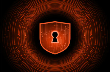 Closed Padlock on digital background, cyber security