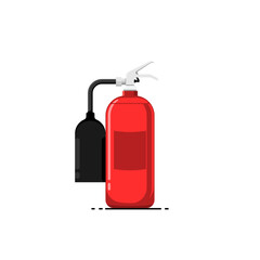 Obraz premium Carbon dioxide fire extinguisher on isolated background, Vector illustration.