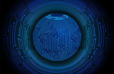 world binary circuit board future technology, blue hud cyber security concept background