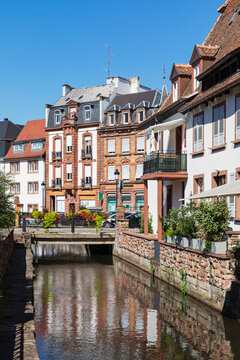 France, Grand Est, Wissembourg, Historic houses along CanalLauter