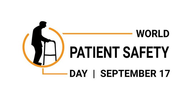 World Patient Safety Day, September 17. Text animation with alpha channel. Great for the event observed on September 17th as World Patient Safety Day. Transparent background,easy to put into any video