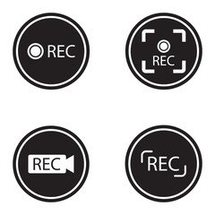 recording icon vector