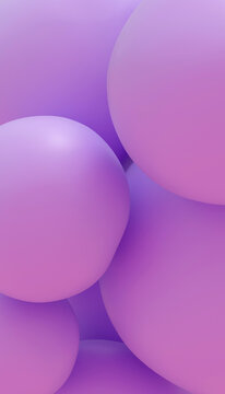 3D background of smooth purple bubbles