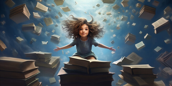 The magical world of books. Knowledge and exciting adventures.