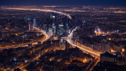 Fototapeta na wymiar Night-city background