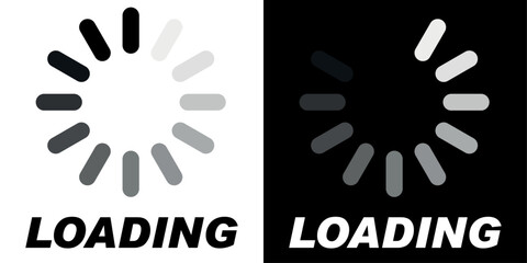 A graphic loading for browser with word 