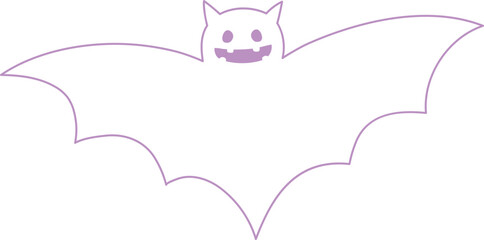 Halloween Witch Bat Vector Illustration