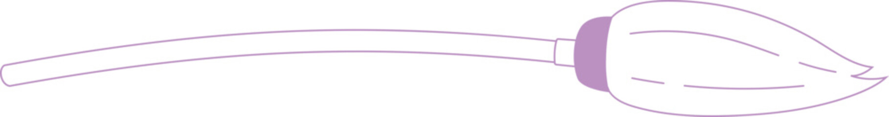 Halloween Witch Broom Vector Illustration