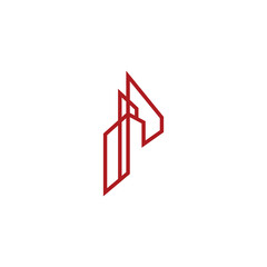 P Building Logo Design. Letter P Town Logo
