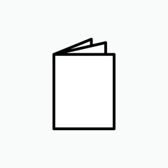 Book Icon. Science Symbol - Vector Logo Template.    