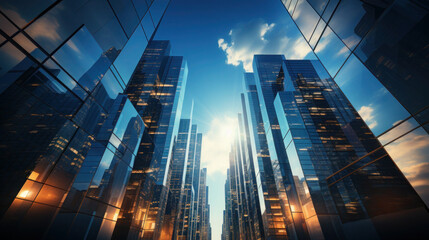 Fototapeta na wymiar Elevating Business: The Striking Modern High-Rise Building Defining the Corporate Landscape