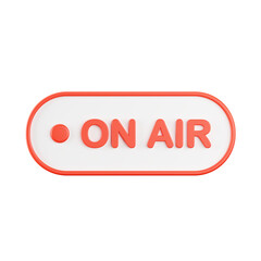 3d rendering of on air icon.