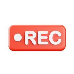 3d rendering of record icon.