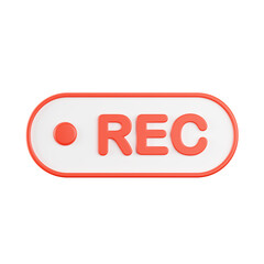 3d rendering of record icon.