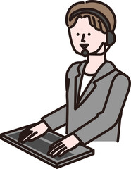 カスタマーサポートの男性