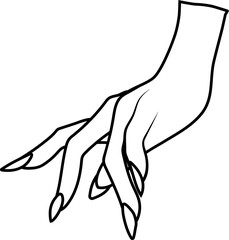 Woman Witch hands with mystical magic