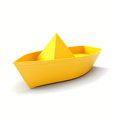 yellow paper boat
