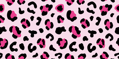 Pink Cheetah Seamless Pattern Leopard Background