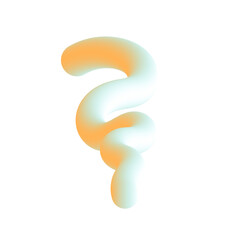 3D Gradient Squiggly Line Shape