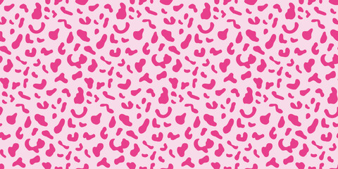 Pink Cheetah Seamless Pattern Leopard Background