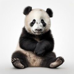 Fototapeta premium Panda on white background, AI generated Image