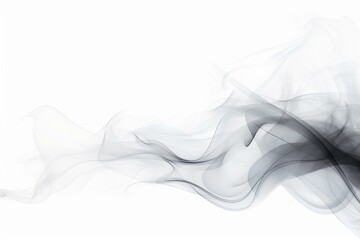 White transparent background with smoke. Generative AI