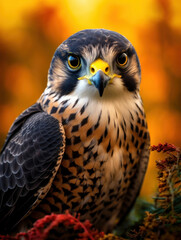 Fototapeta premium Falcon in its Natural Habitat, Wildlife Photography, Generative AI