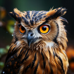Owl in its Natural Habitat, Wildlife Photography, Generative AI