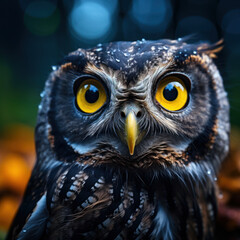 Obraz premium Owl in its Natural Habitat, Wildlife Photography, Generative AI