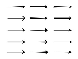 Set of arrows. Arrow icon. Vector illustration.