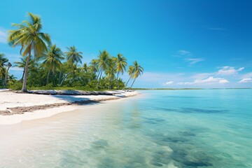 Beautiful landscape of Sandspur Beach in Florida Keys during spring. Generative AI