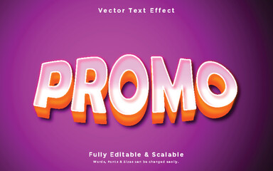 Promo 3d editable text vector download