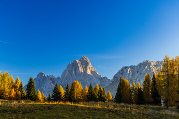 Landscape near Sella di Razzo and Sella di Rioda pass, Carnic Alps, Friuli-Venezia Giulia, Italy