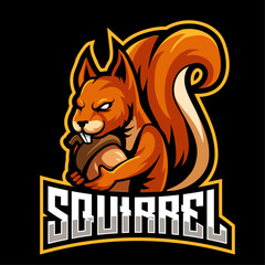 squirrel mascot logo. chipmunk esport gaming logo © Ilhustrator