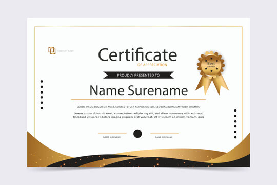 Modern employee of the month certificate